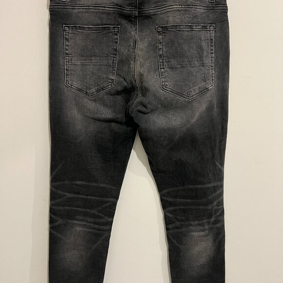 AMIRI Black Bandana Patch MX1 Denim Jeans sz 36 - Picture 5 of 11